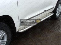 Пороги с площадкой 60,3 мм Toyota Land Cruiser 200 2012